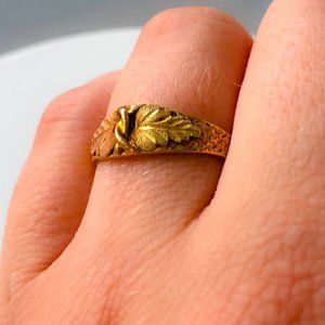 Vintage Blackhills Gold & Rose gold floral